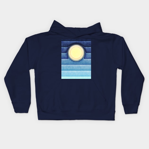 Sun and Sky Kids Hoodie by perkinsdesigns